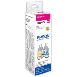 Epson T6643 Ink Refill, Magenta, Single Pack, C13T664340